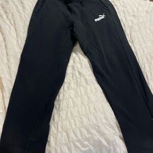 Puma Black Sweatpant with White Logo Tag